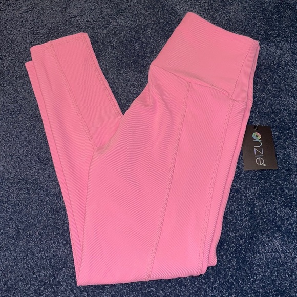 Onzie Pants - Onzie Pink Ribbed leggings